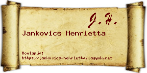 Jankovics Henrietta névjegykártya